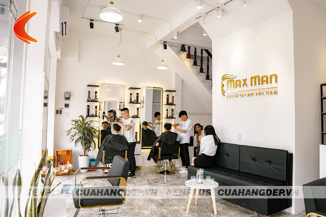 Thiết kế thi công chuỗi salon tóc nam MaxMan cơ sở Phan Thiết - đẳng cấp và sang trọng