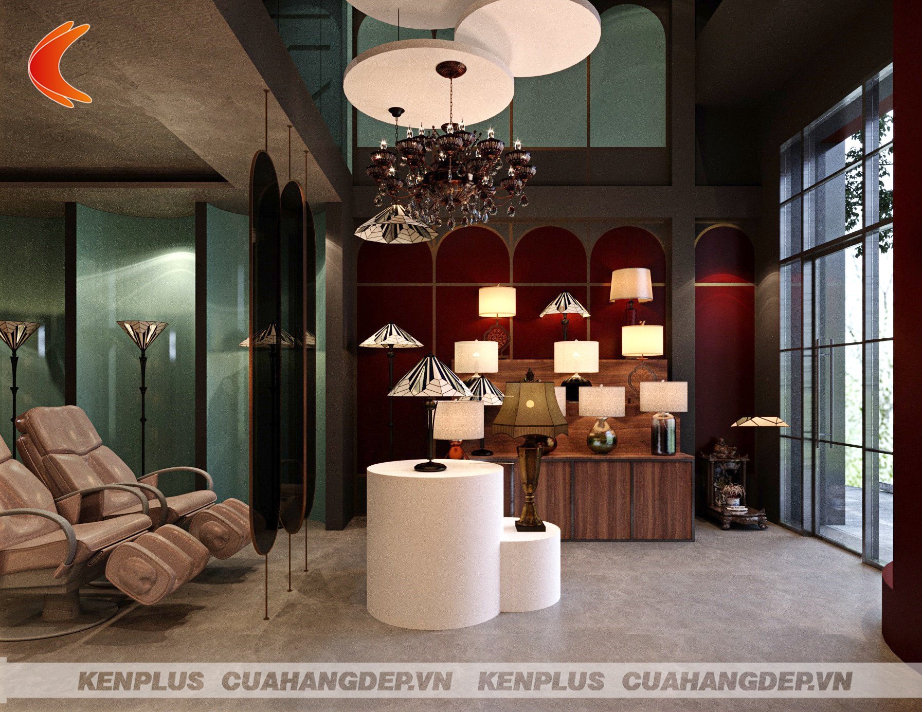 Thiết kế showroom đèn Dandi Home hiện đại đầy cuốn hút