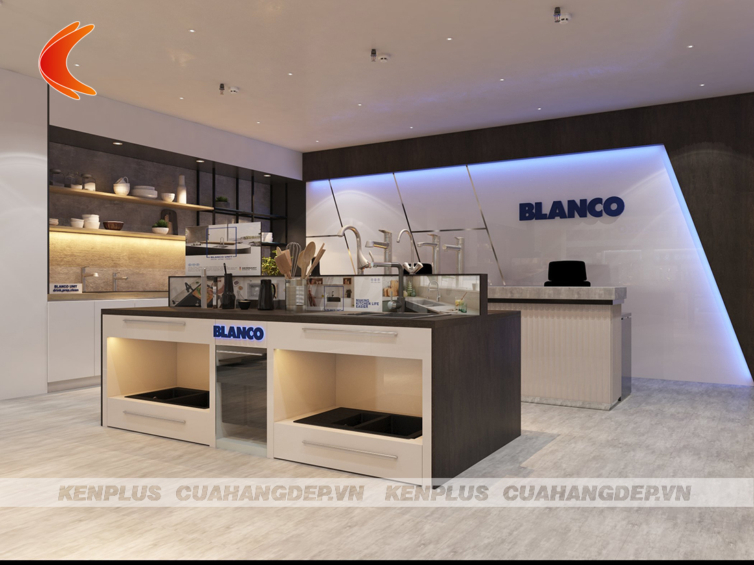 thiết kế showroom thiết bị bếp