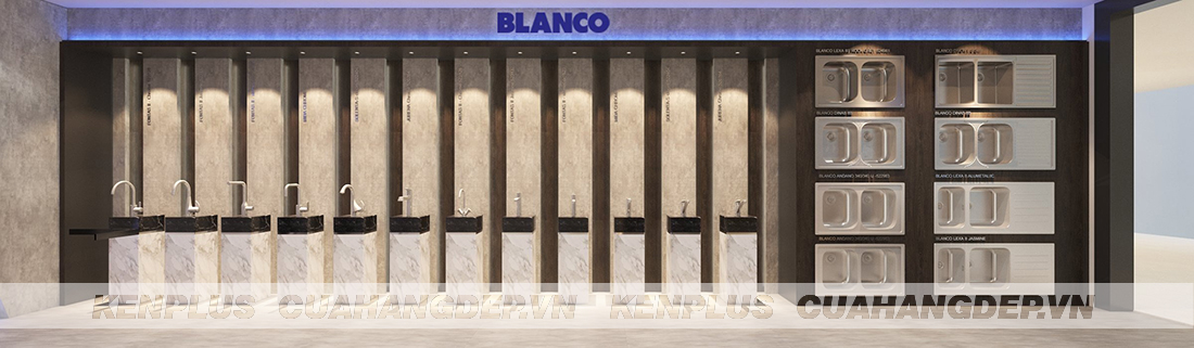 thiết kế showroom thiết bị bếp Blanco