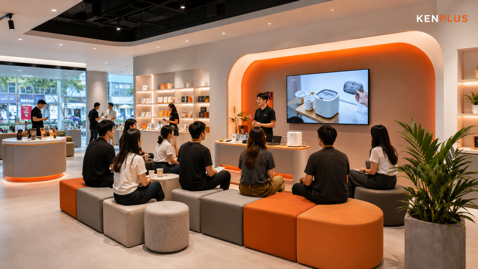 Không gian sự kiện và trình diễn sản phẩm giúp cửa hàng tăng kết nối với cộng đồng khách hàng.