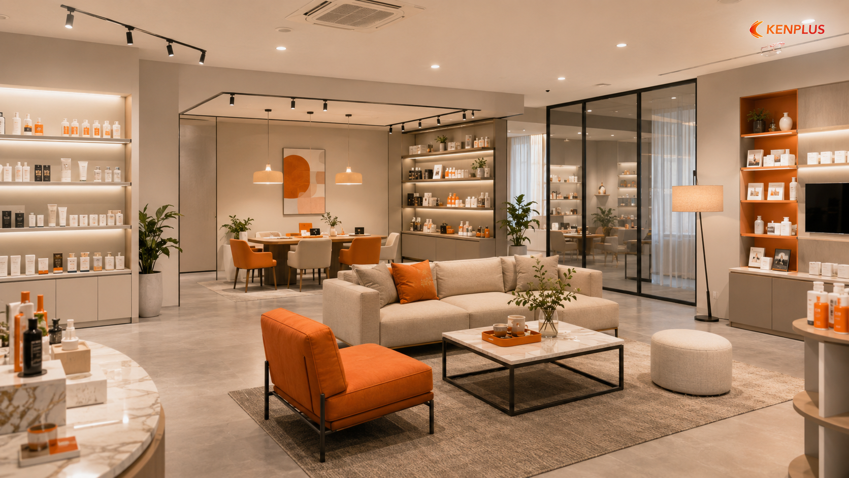 Khu lounge và tư vấn mang lại trải nghiệm mua sắm thư giãn, gần gũi như một không gian sống cao cấp.