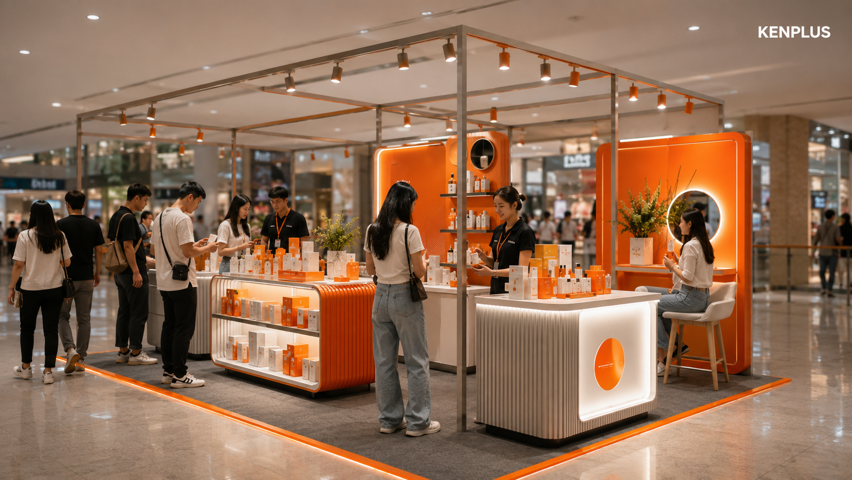 Cửa hàng pop-up thu hút khách hàng trải nghiệm sản phẩm, tăng nhận diện thương hiệu và hiệu quả marketing trực tiếp.