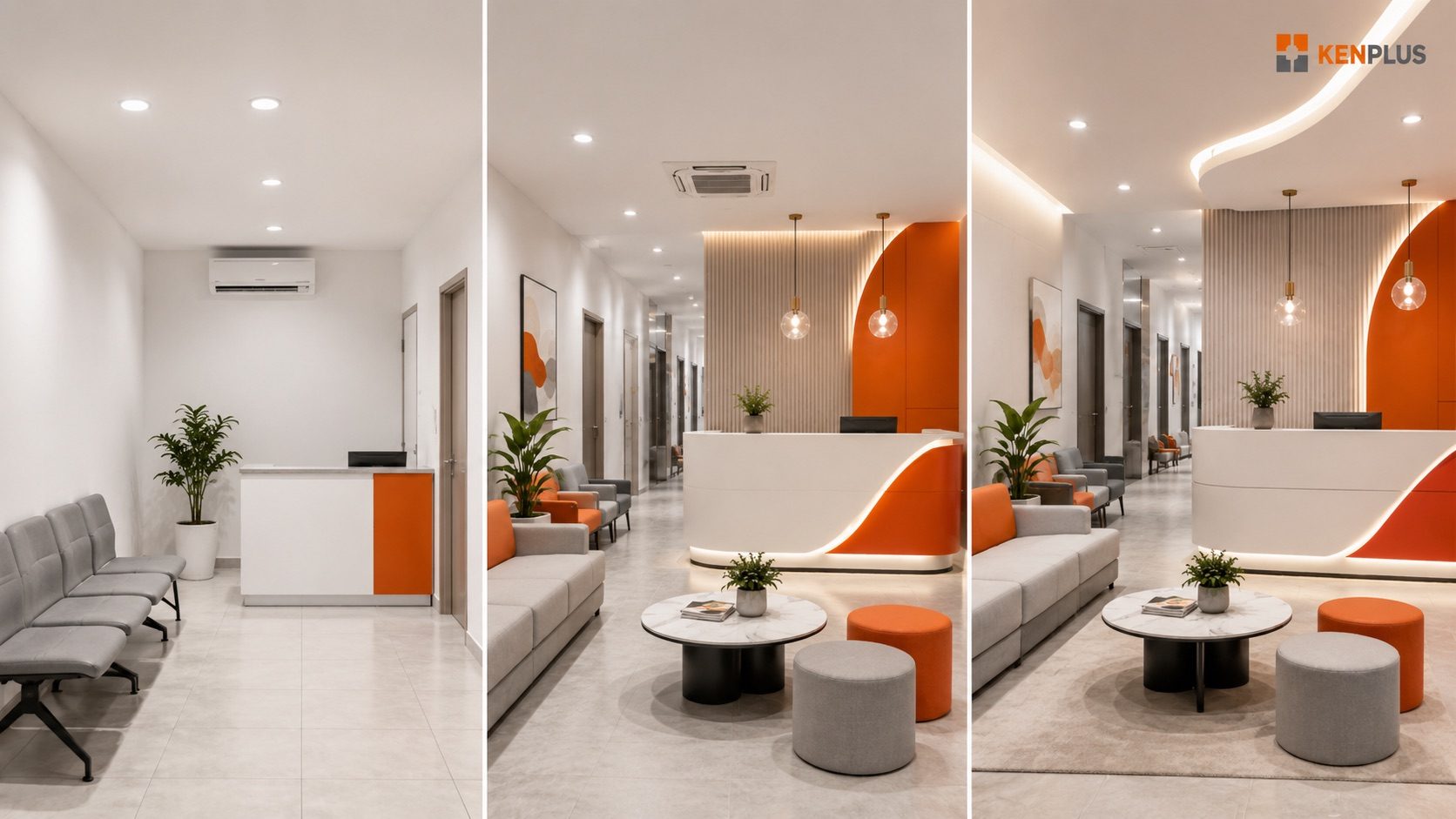 So sánh ba phương án đầu tư phòng khám từ cơ bản đến cao cấp theo mức độ hoàn thiện nội thất