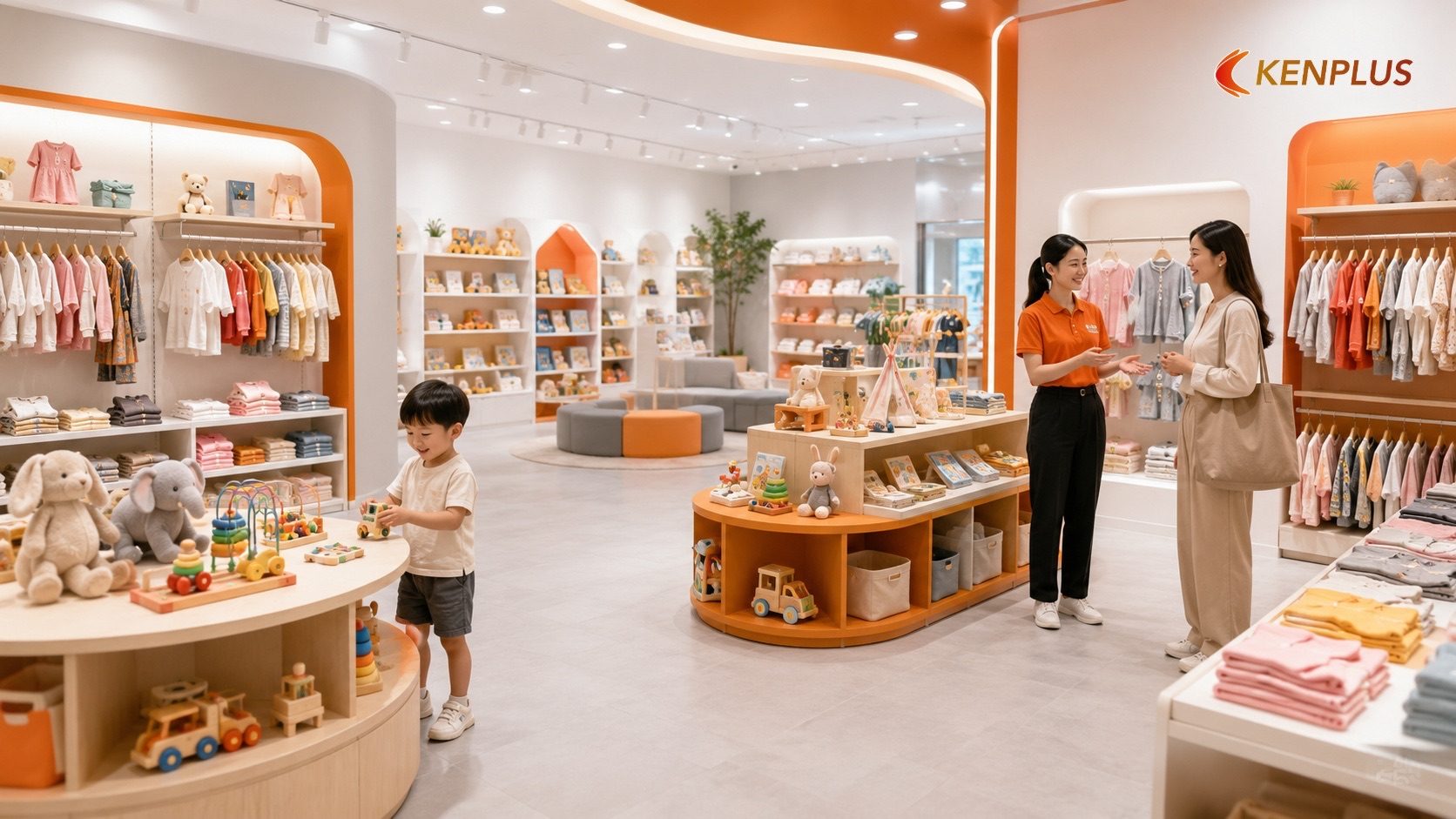 Những nguyên tắc nên ghi nhớ khi setup cửa hàng đồ trẻ em — Cửa hàng đồ trẻ em: màu sắc và bố cục nào kích thích cả…