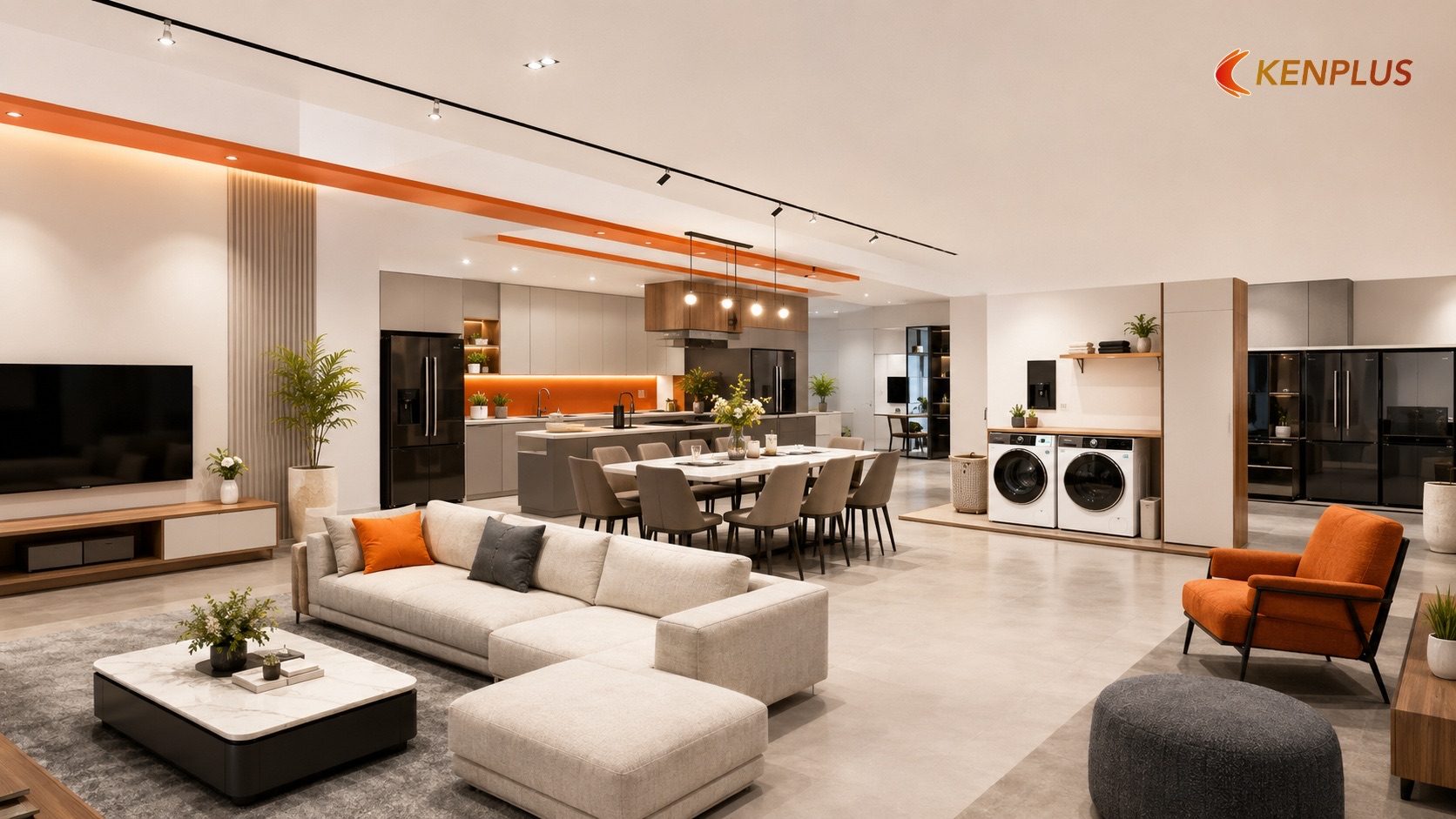 Phân khu theo công năng thay vì theo danh mục sản phẩm — Showroom nội thất đồ gia dụng: làm sao trưng bày sản phẩm lớn…