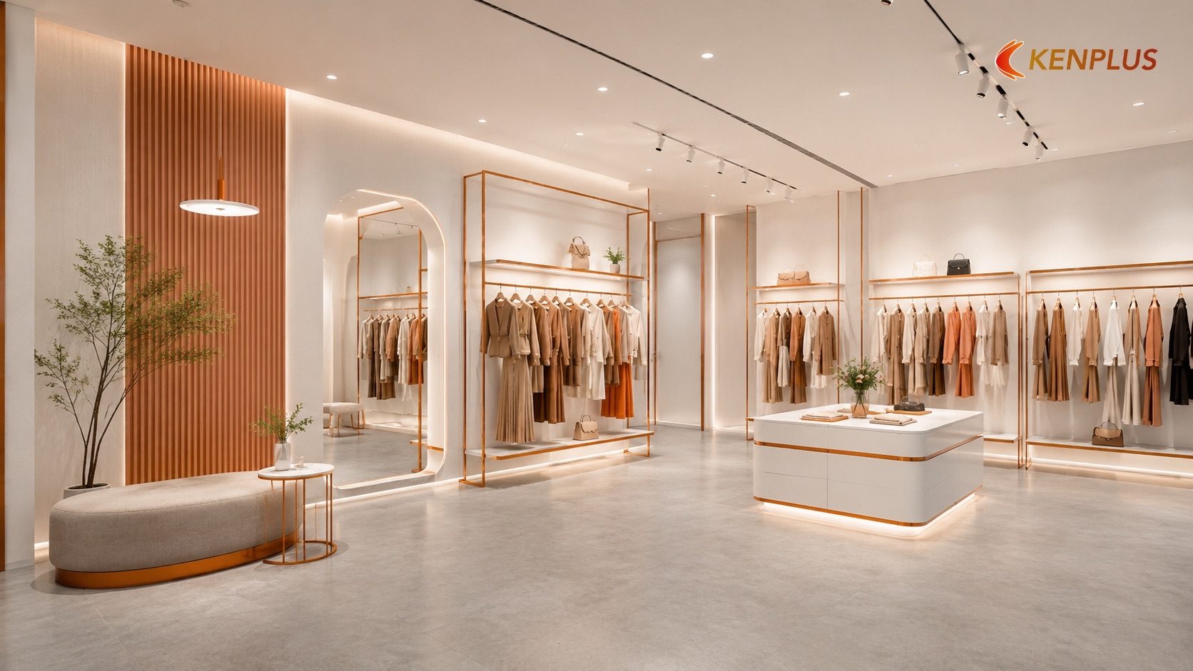 Vì sao phong cách tối giản phù hợp với khách hàng công sở — Thiết kế shop thời trang nữ công sở: phong cách tối giản…