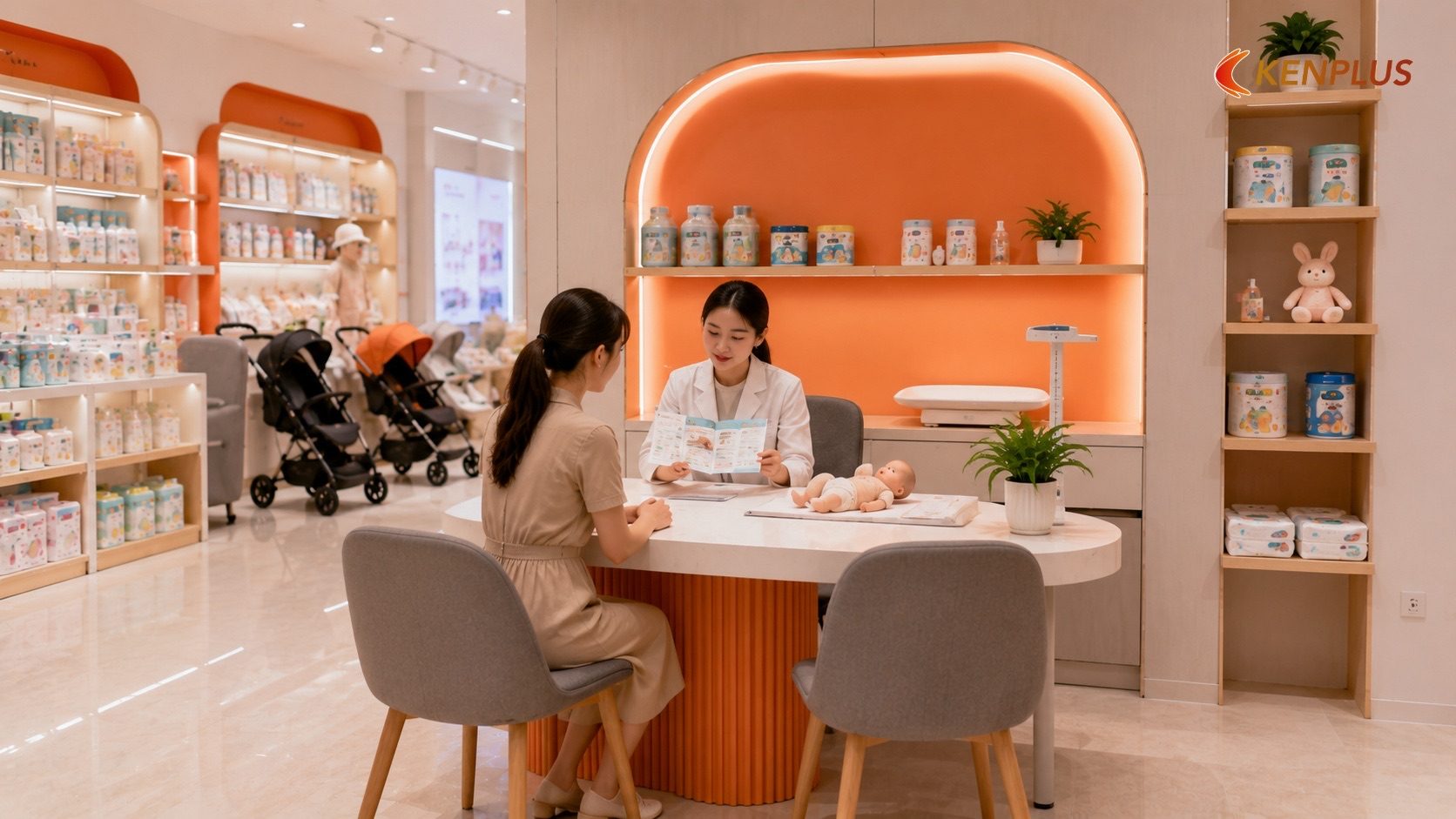 Xu hướng 2: Khu tư vấn dinh dưỡng và chăm sóc sức khoẻ mẹ và bé — Xu hướng bán lẻ mẹ và bé: cửa hàng thành điểm trải…