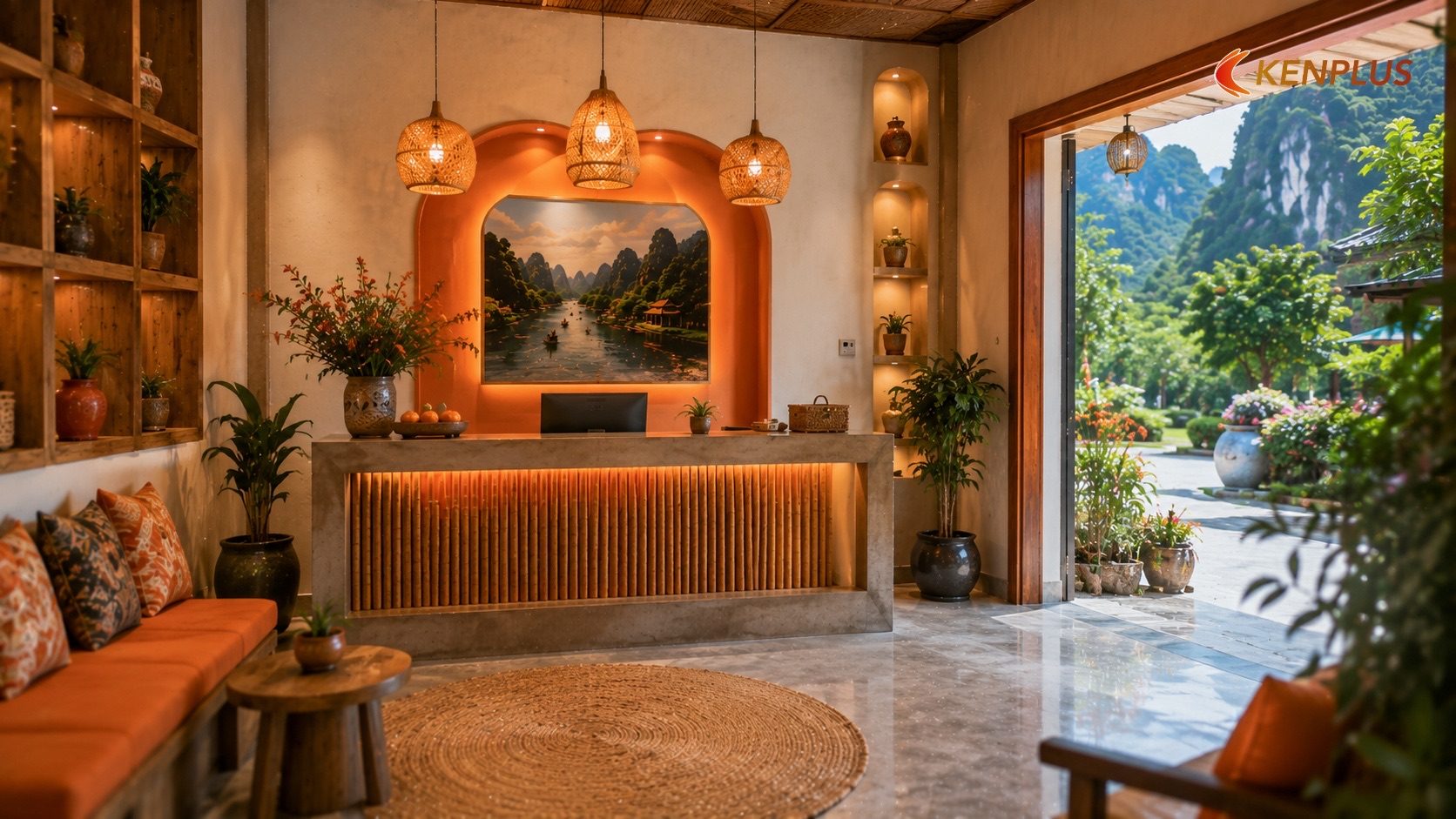 Vì sao khu lễ tân là gương mặt của homestay Ninh Bình Vì sao khu lễ tân là gương mặt của homestay Ninh Bình — Thiết kế khu lễ tân homestay Ninh Bình: bí quyết ghi điểm với…
