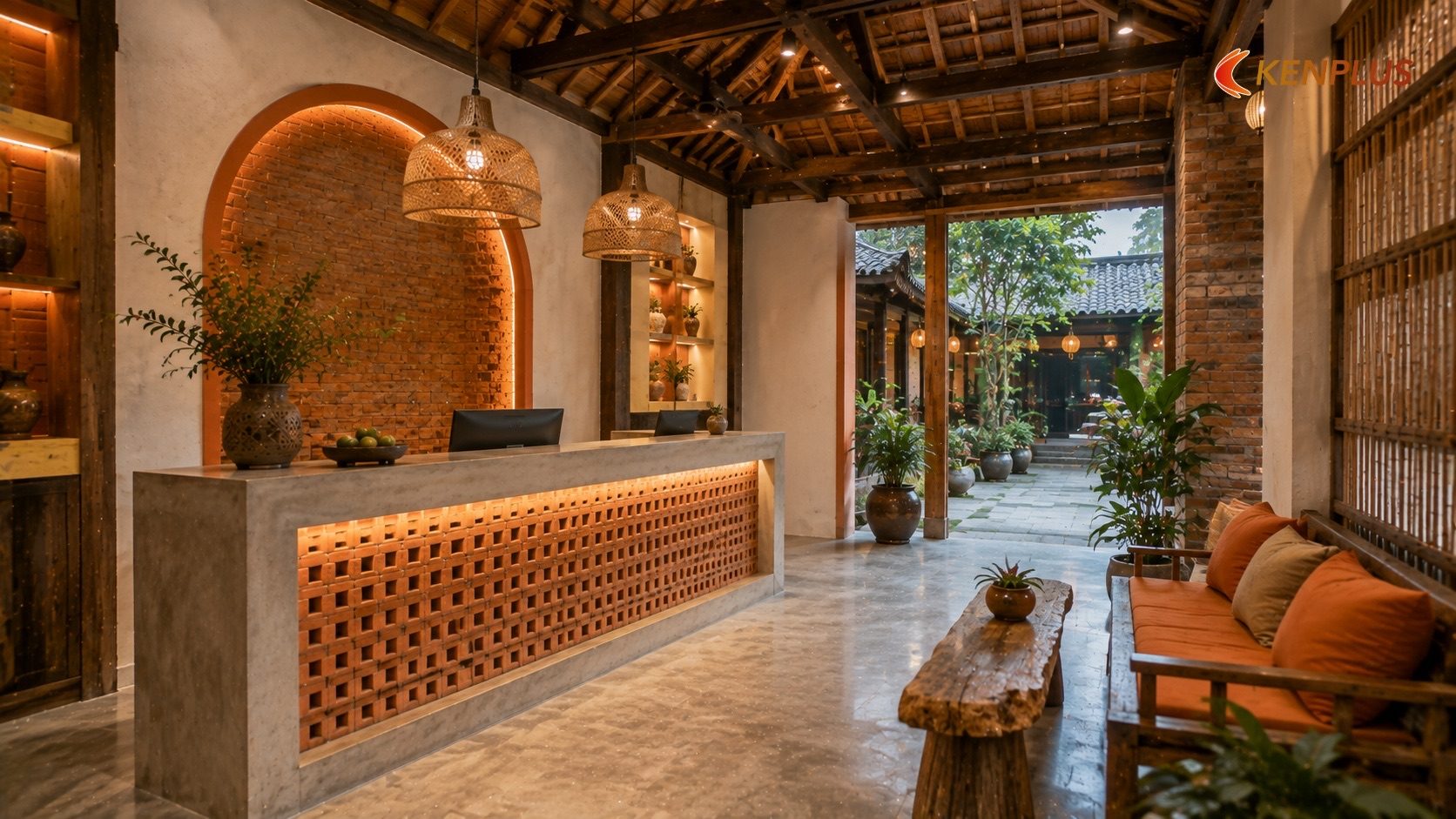 Vật liệu địa phương: linh hồn của kiến trúc homestay Ninh Bình Vật liệu địa phương: linh hồn của kiến trúc homestay Ninh Bình — Thiết kế khu lễ tân homestay Ninh Bình: bí quyết ghi…