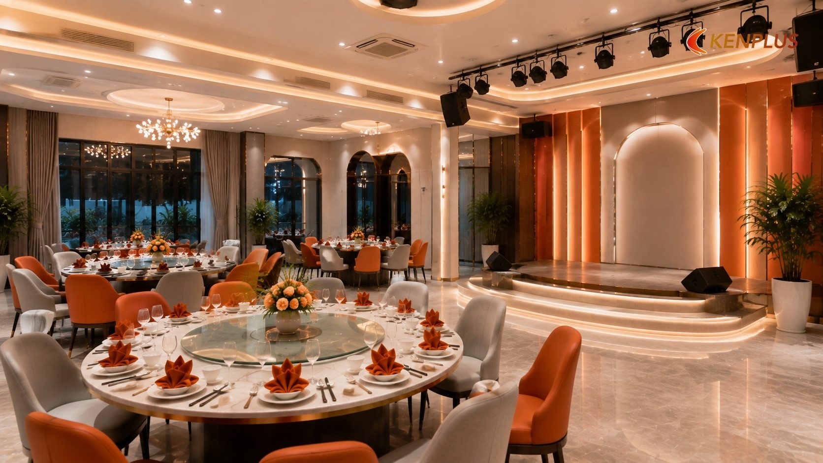 Thiết kế âm thanh, ánh sáng cho phòng VIP và sảnh tiệc — Kinh nghiệm thiết kế nhà hàng tiệc gia đình tại Ninh Bình