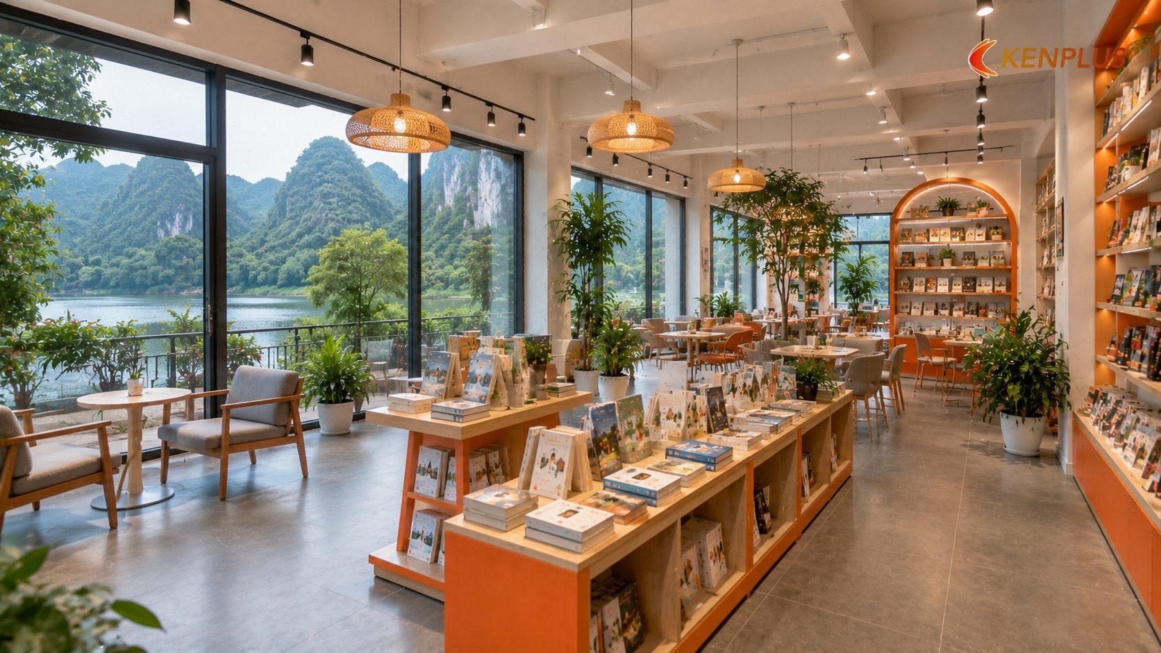 Ứng dụng xu hướng thiết kế cho đặc thù du lịch của Ninh Bình — Xu hướng thiết kế nhà sách 2026: từ kệ kín sang không…