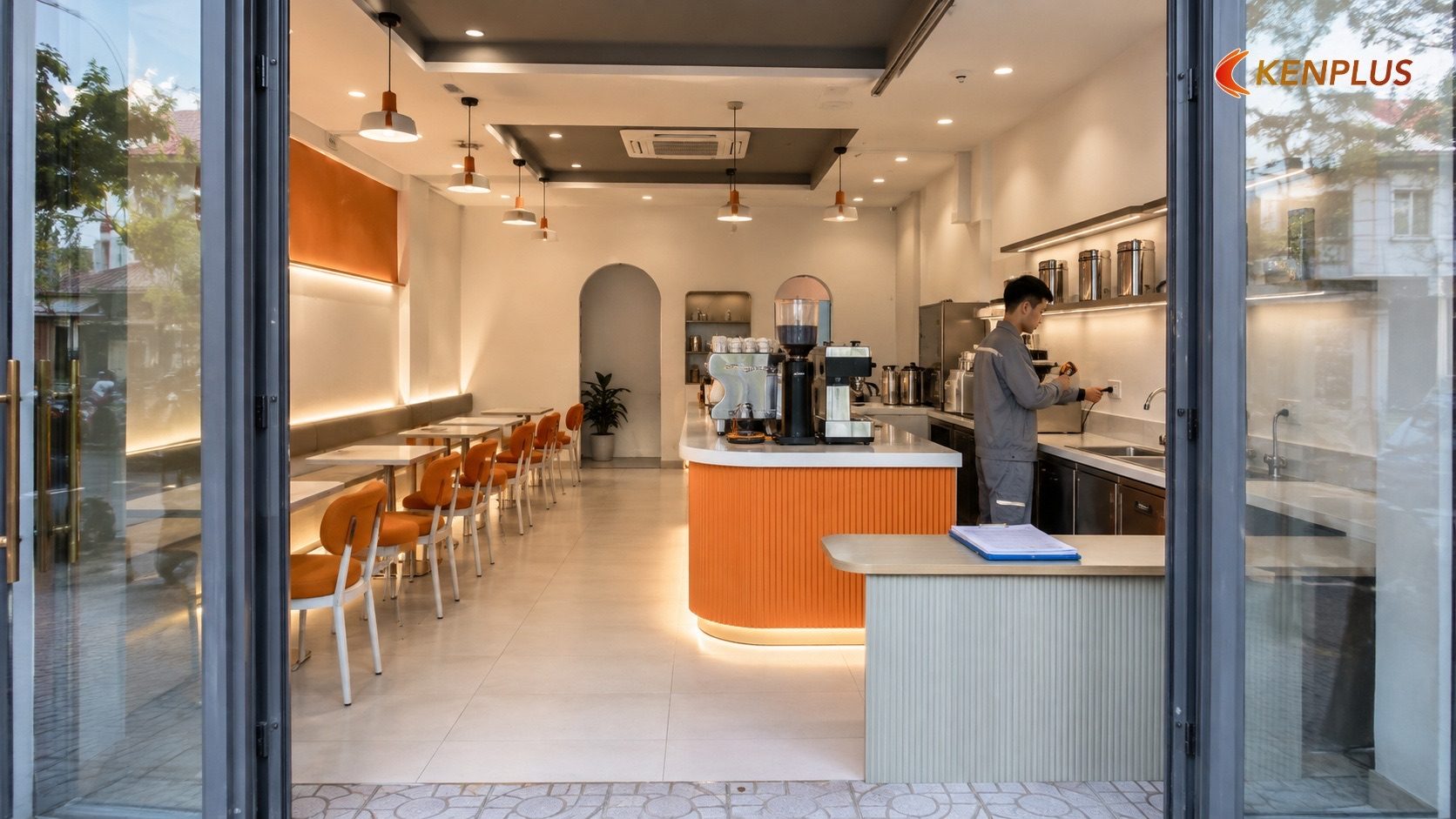 Bước 6: Nghiệm thu và các bước chuẩn bị khai trương Bước 6: Nghiệm thu và các bước chuẩn bị khai trương — Quy trình thi công quán trà sữa tại Ninh Bình: từ mặt bằng đến…
