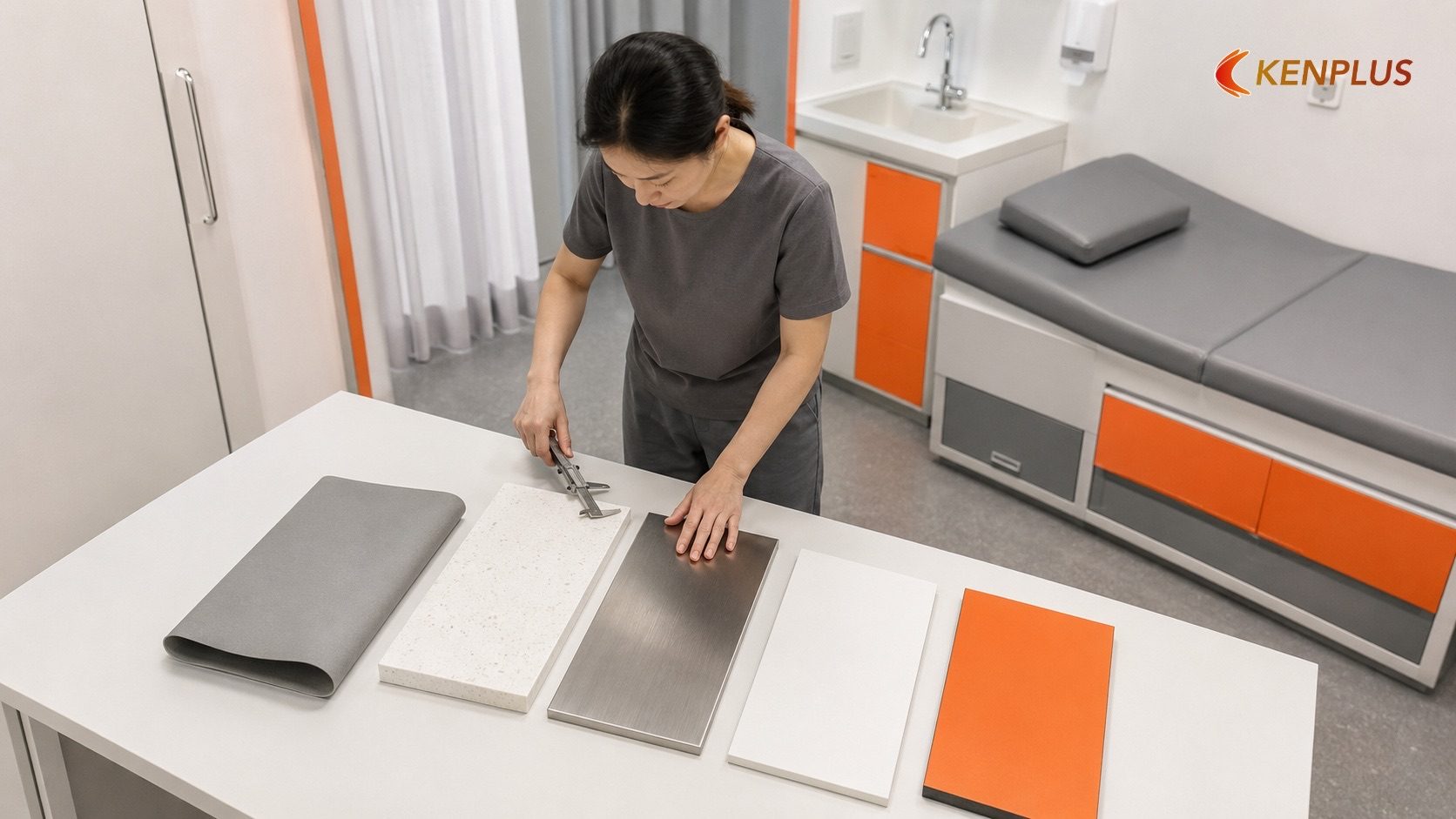 Bảng so sánh tổng hợp giúp ra quyết định nhanh — Vật liệu thi công phòng khám: dễ khử khuẩn, bền với hoá chất