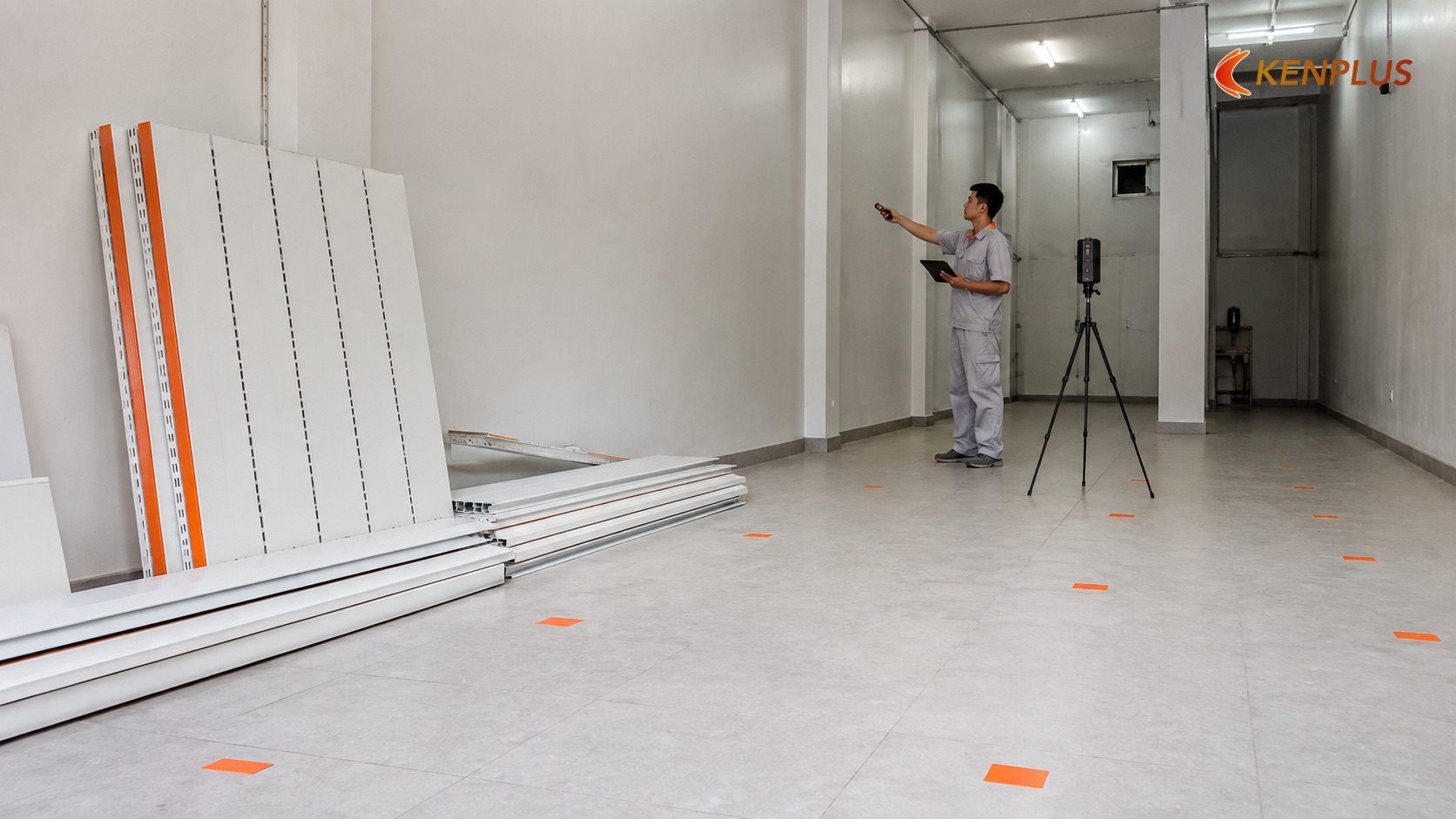 Giai đoạn 1: Khảo sát hiện trạng và lên phương án thi công (2-4 ngày) — Quy trình thi công cửa hàng tổng hợp tại Ninh…