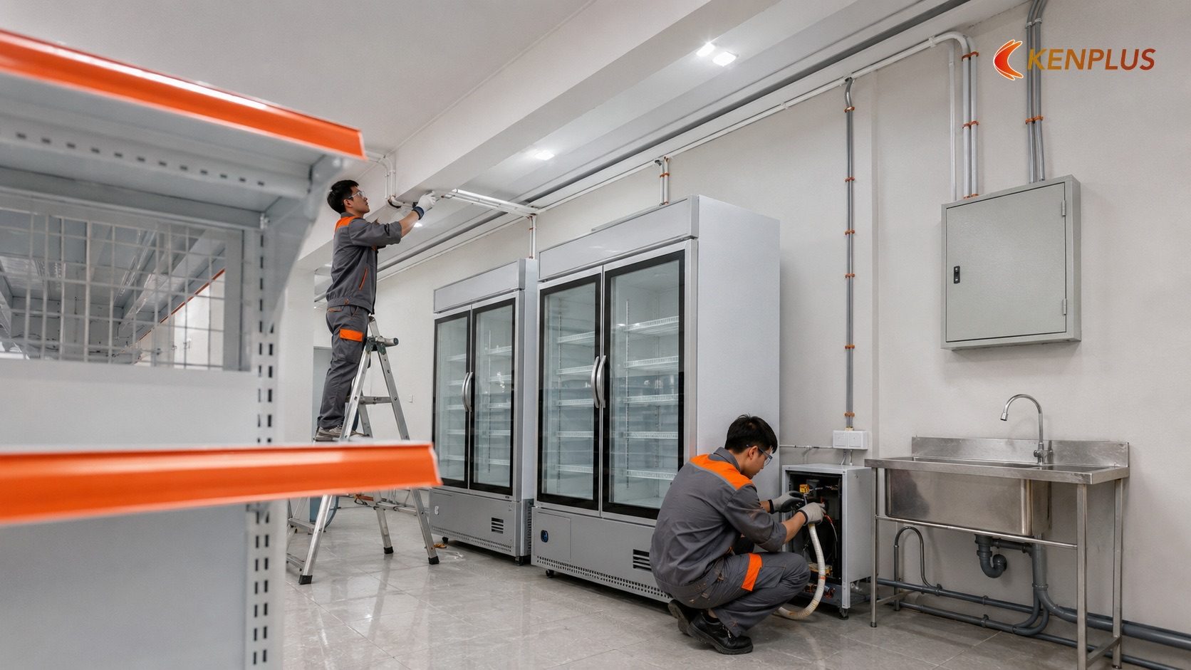 Giai đoạn 4: Hệ thống điện nước, tủ mát và thiết bị kỹ thuật (3-5 ngày, có thể làm song song giai đoạn 3) — Quy trình…