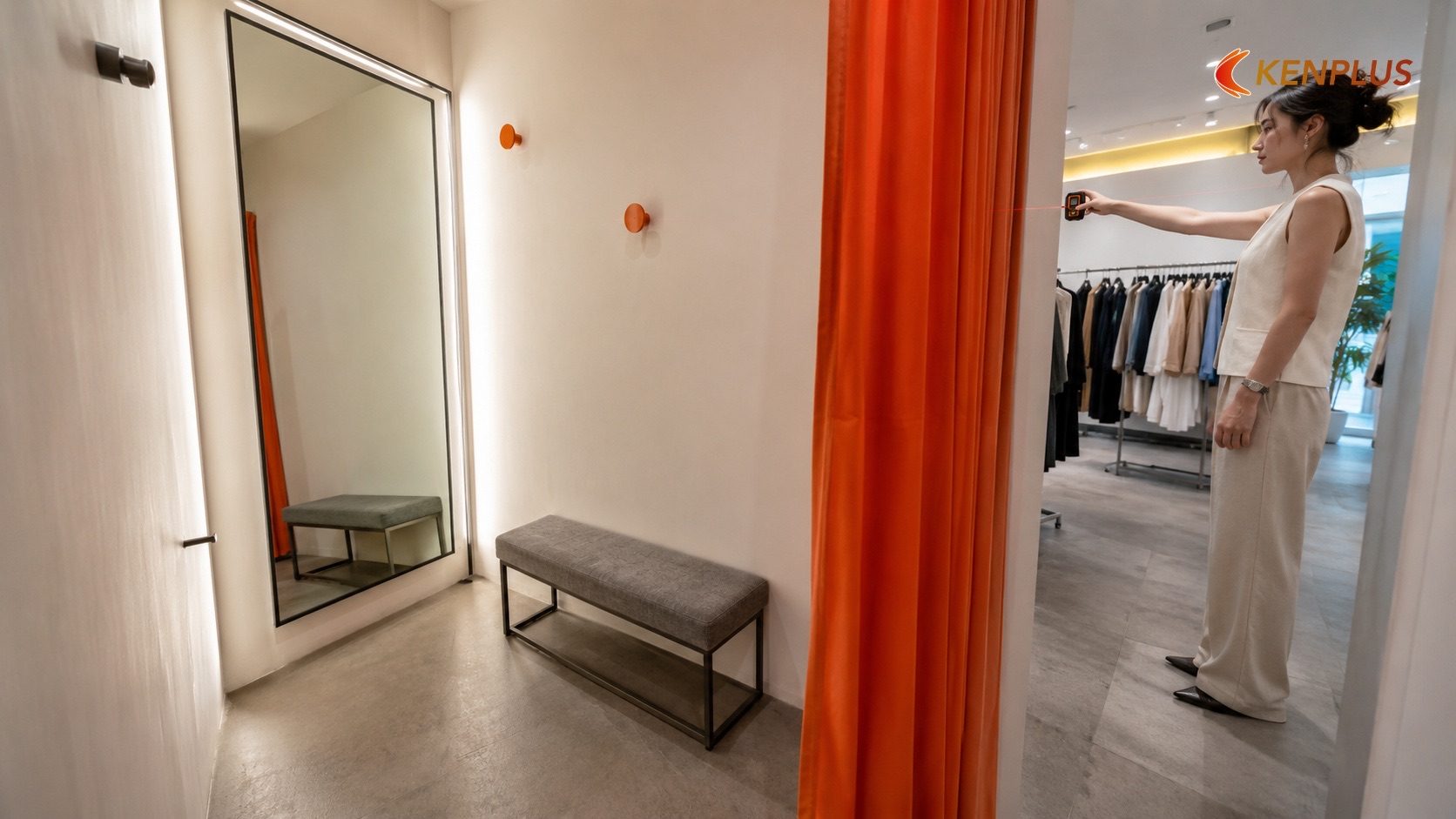 Kích thước chuẩn cho phòng thử đồ tại shop nhỏ — Phòng thử đồ và gương: chi tiết nhỏ quyết định trải nghiệm mua sắm