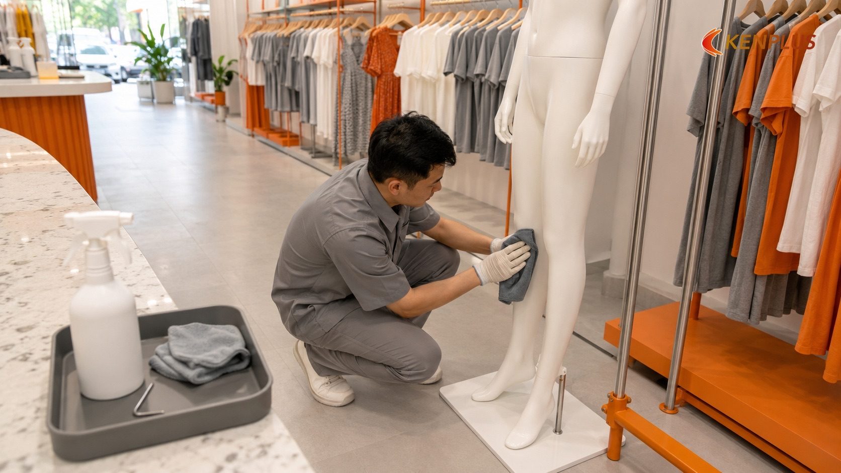 Bảo trì và vệ sinh vật liệu giá treo, ma-nơ-canh — Vật liệu thi công giá treo, ma-nơ-canh bền đẹp