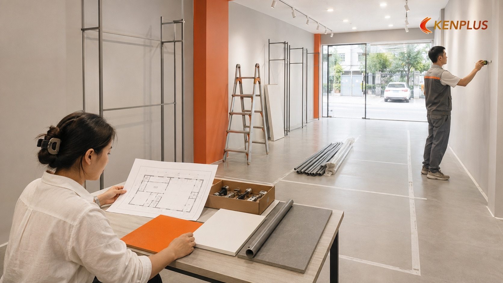 Breakdown chi tiết tiến độ thi công theo từng giai đoạn — Thời gian thi công shop thời trang: tiến độ thực tế