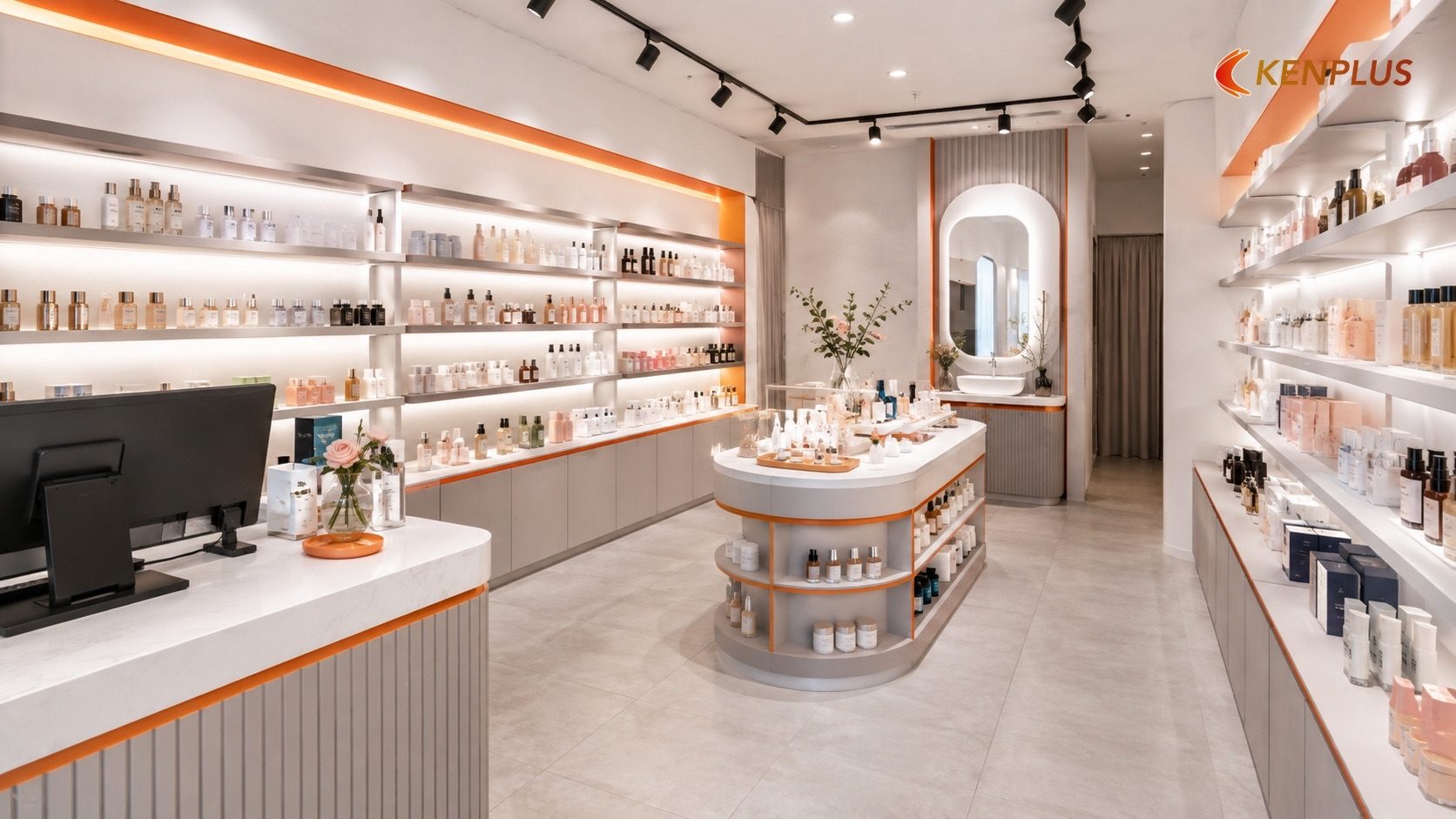 Breakdown chi phí theo từng hạng mục cho shop dưới 40m² — Chi phí thiết kế shop mỹ phẩm nhỏ tại Ninh Bình