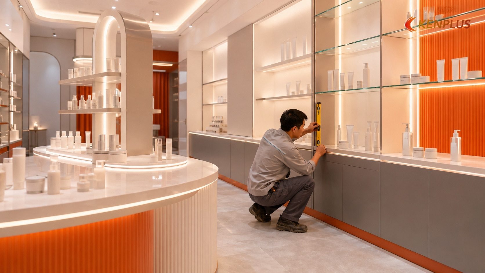 Vì sao chọn nhà thầu thi công quan trọng không kém đơn vị thiết kế — Kinh nghiệm chọn nhà thầu thi công shop mỹ phẩm…