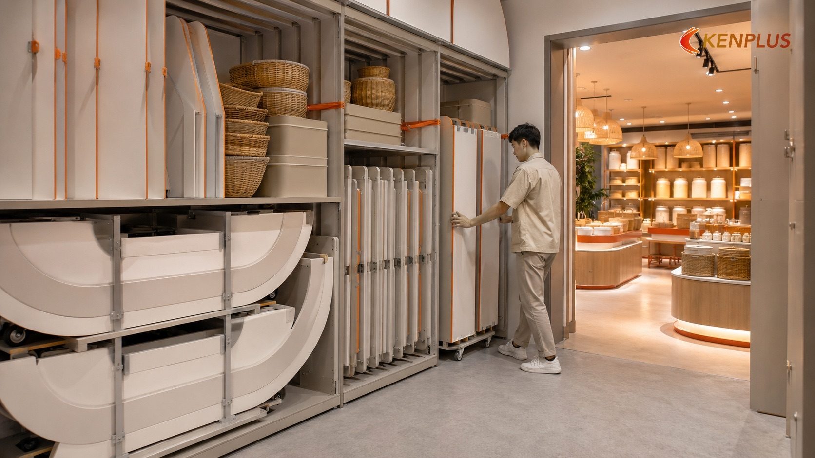 Bài toán lưu trữ module khi không sử dụng — Khu trưng bày đặc sản theo mùa vụ: thiết kế linh hoạt tại Ninh Bình
