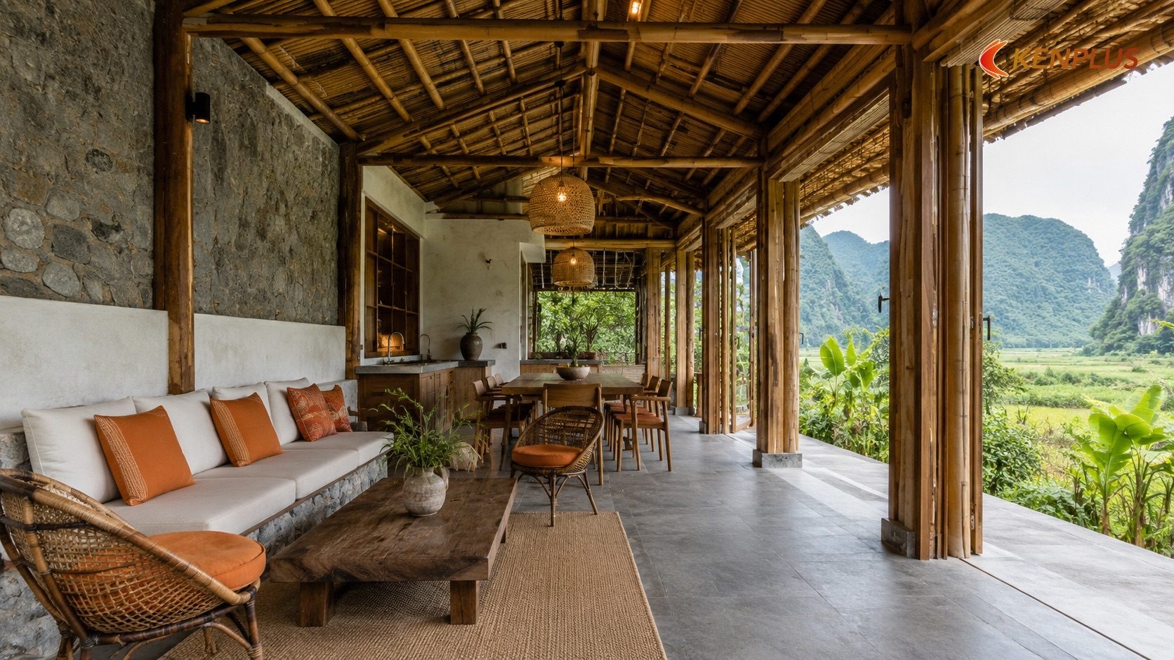 Vì sao vật liệu tự nhiên lên ngôi tại homestay Ninh Bình — Xu hướng thiết kế homestay 2026: vật liệu tự nhiên, không…