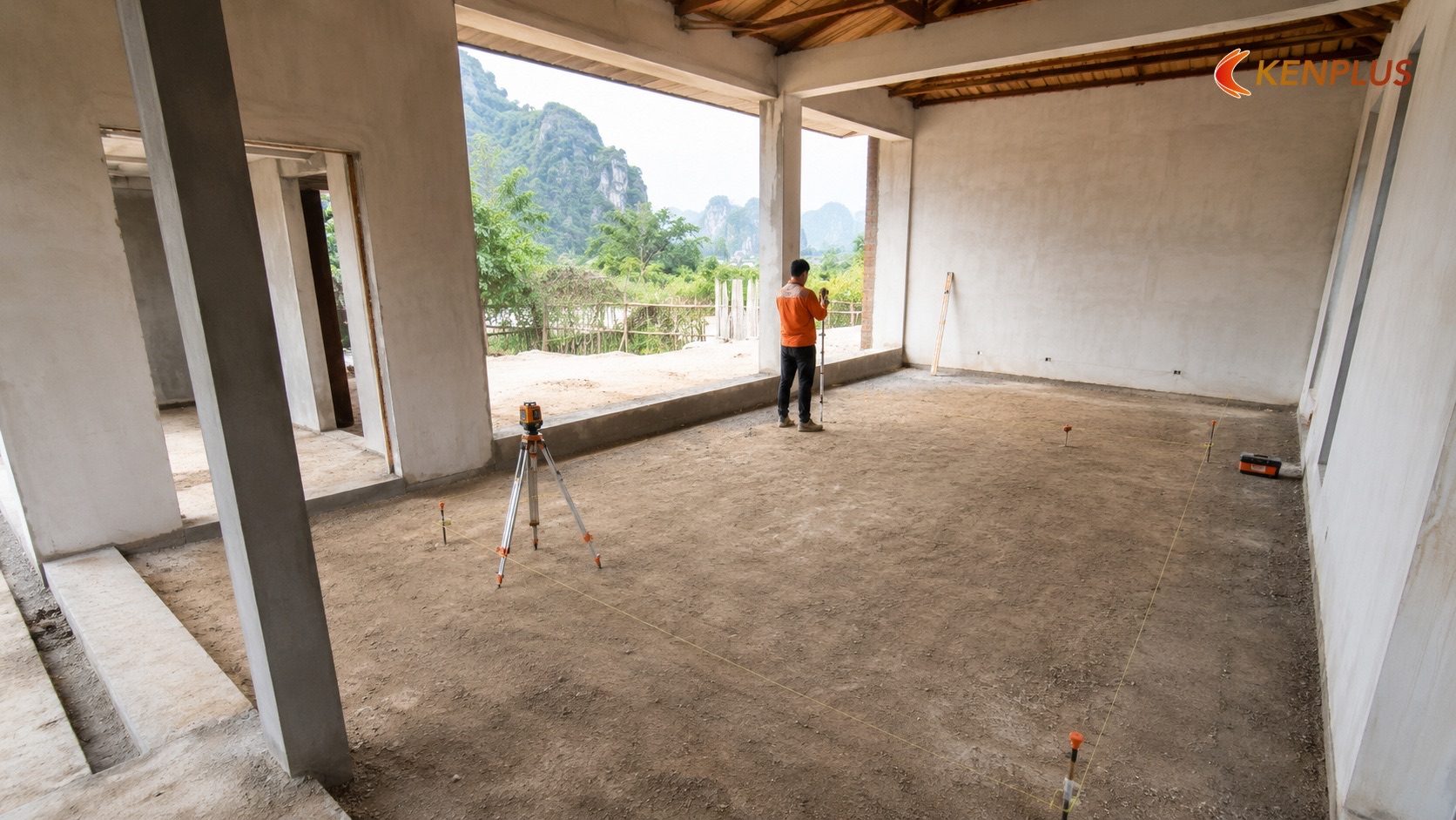 Giai đoạn 1: Khảo sát địa hình và chuẩn bị mặt bằng Giai đoạn 1: Khảo sát địa hình và chuẩn bị mặt bằng — Quy trình thi công homestay tại Ninh Bình: từ móng đến hoàn thiện