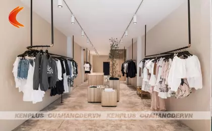 Cách thiết kế shop thời trang nữ phong cách tối giản
