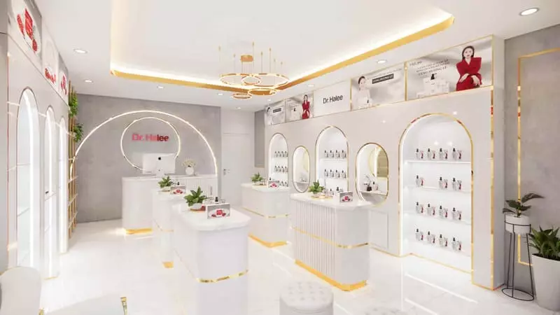 Top 5 mẫu thiết kế shop mỹ phẩm 20m2 đẹp hiện đại nhất 2026