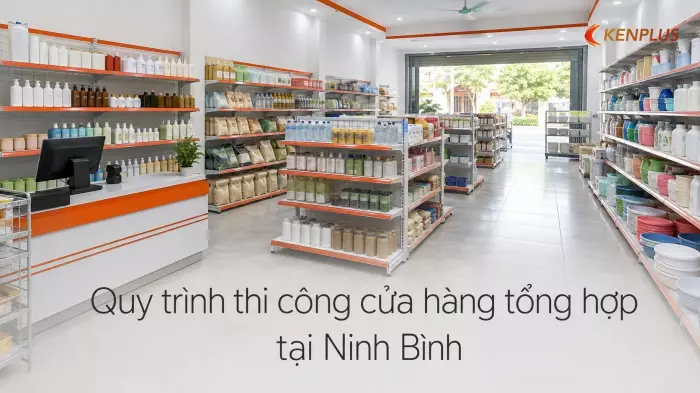 Quy trình thi công cửa hàng tổng hợp tại Ninh Bình