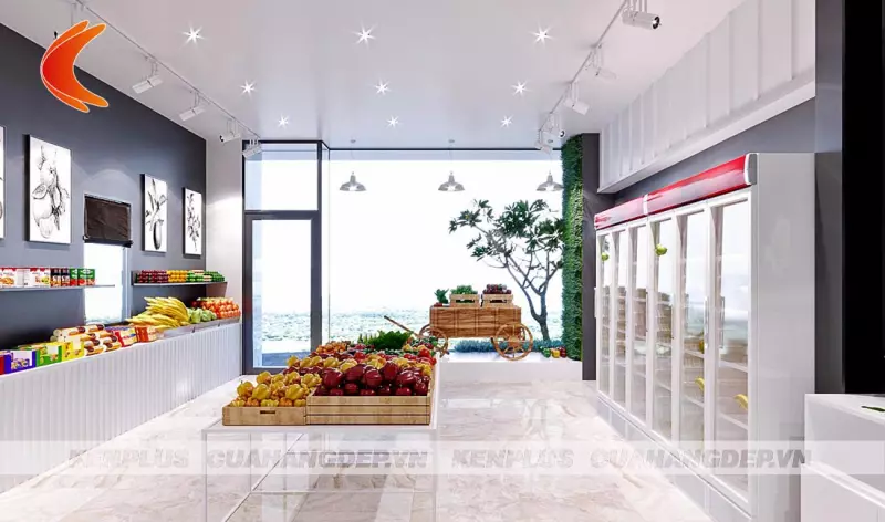 Thiết kế cửa hàng thực phẩm sạch đảm bảo công năng thẩm mỹ