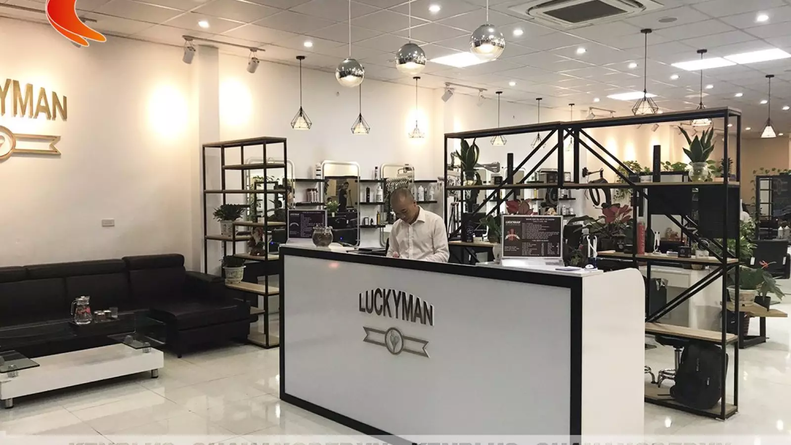 Thiết kế thi công salon tóc Lucky Man tại Ninh Bình