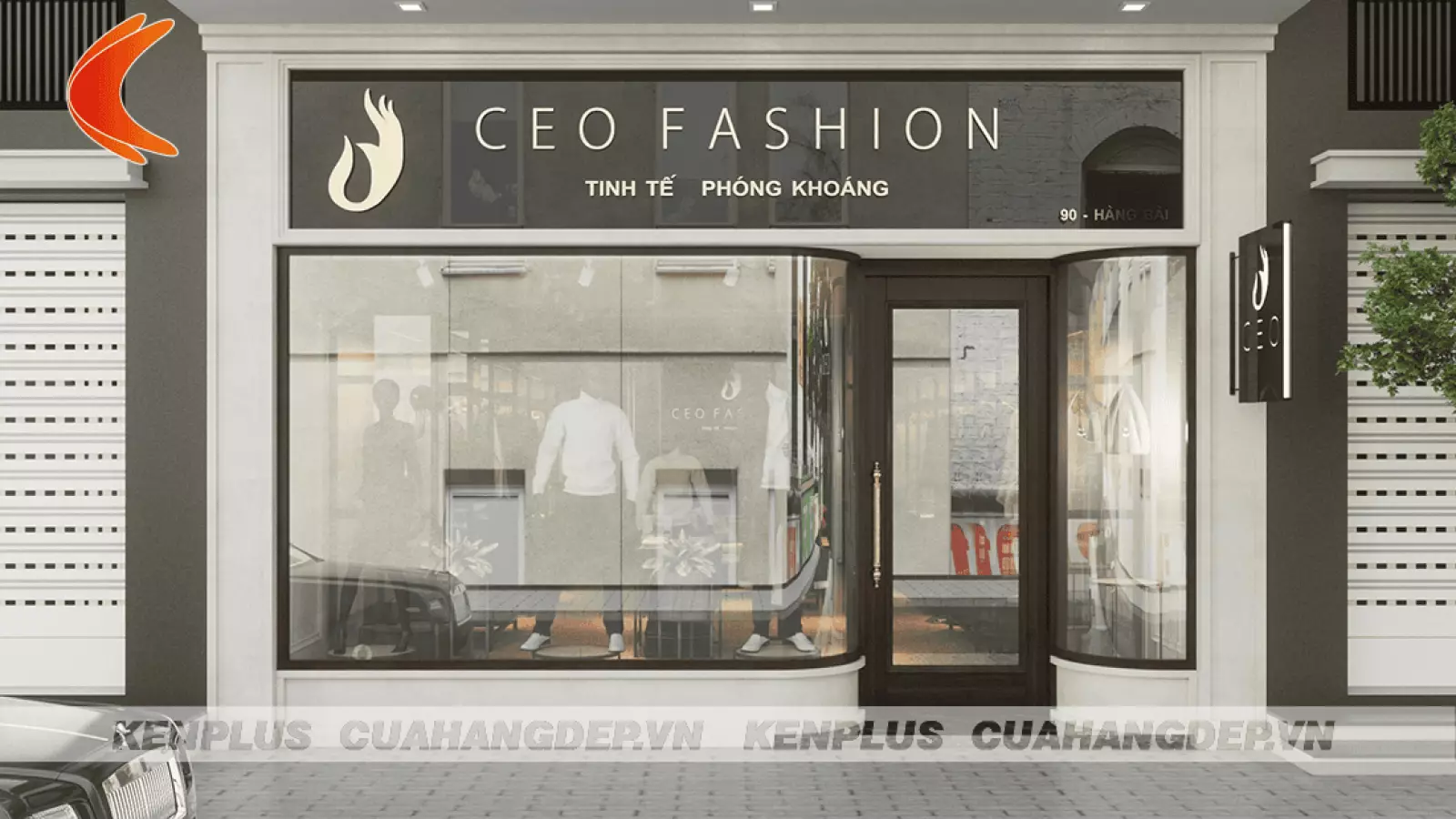 Thiết kế shop thời trang nam CEO  FASHION – Đẳng cấp phái mạnh