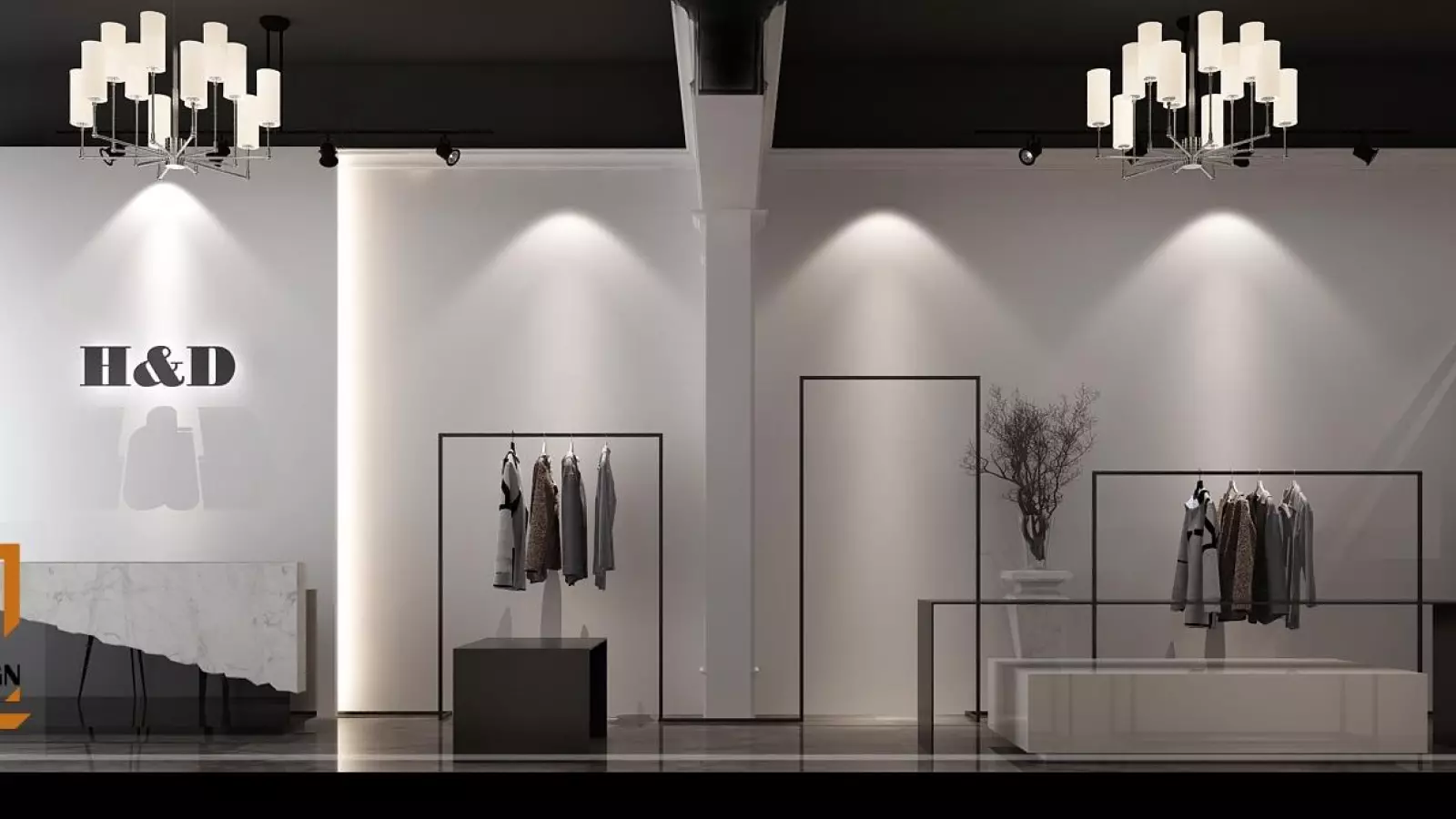 Mẫu thiết kế shop thời trang H&D