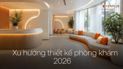 Xu hướng thiết kế phòng khám 2026: từ lạnh lẽo sang thân thiện