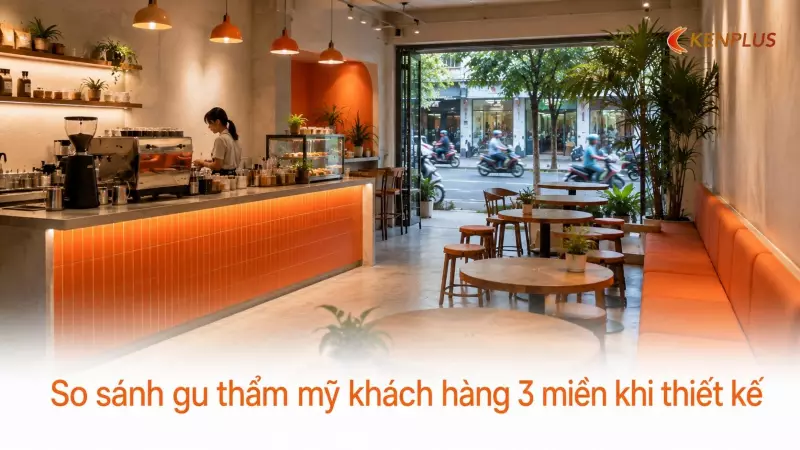 So sánh gu thẩm mỹ khách hàng 3 miền khi thiết kế cửa hàng thời trang