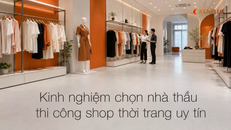 Kinh nghiệm chọn nhà thầu thi công shop thời trang uy tín