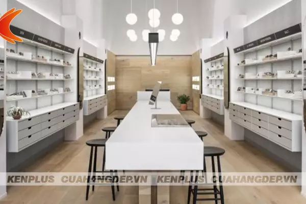 Mẫu thiết kế cửa hàng kính mắt đẹp nhẹ nhàng
