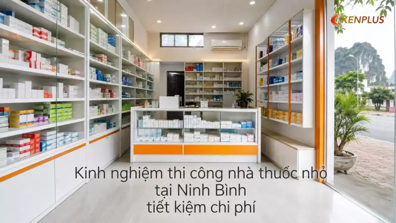 Kinh nghiệm thi công nhà thuốc nhỏ tại Ninh Bình tiết kiệm chi phí