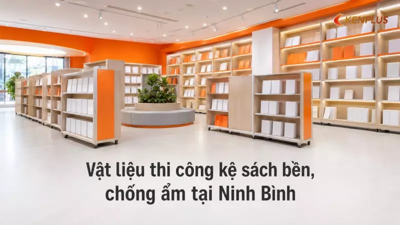 Vật liệu thi công kệ sách bền, chống ẩm tại Ninh Bình