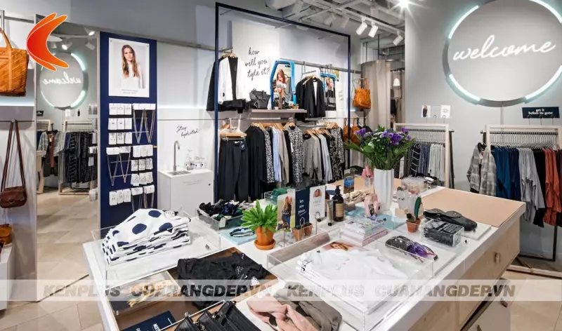 Thiết kế nội thất shop thời trang sáng tạo không gian