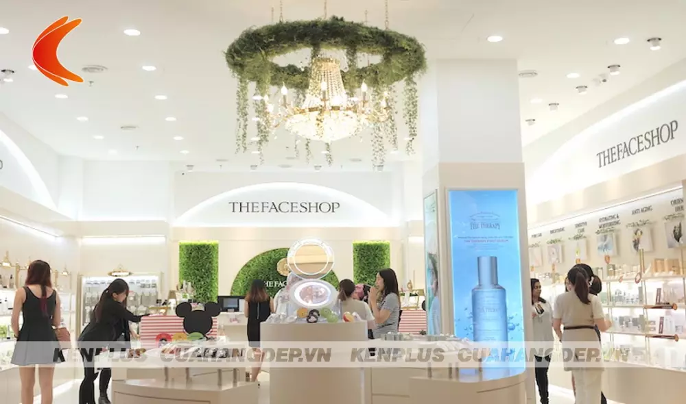 Mẫu thiết kế cửa hàng mỹ phẩm The Face Shop