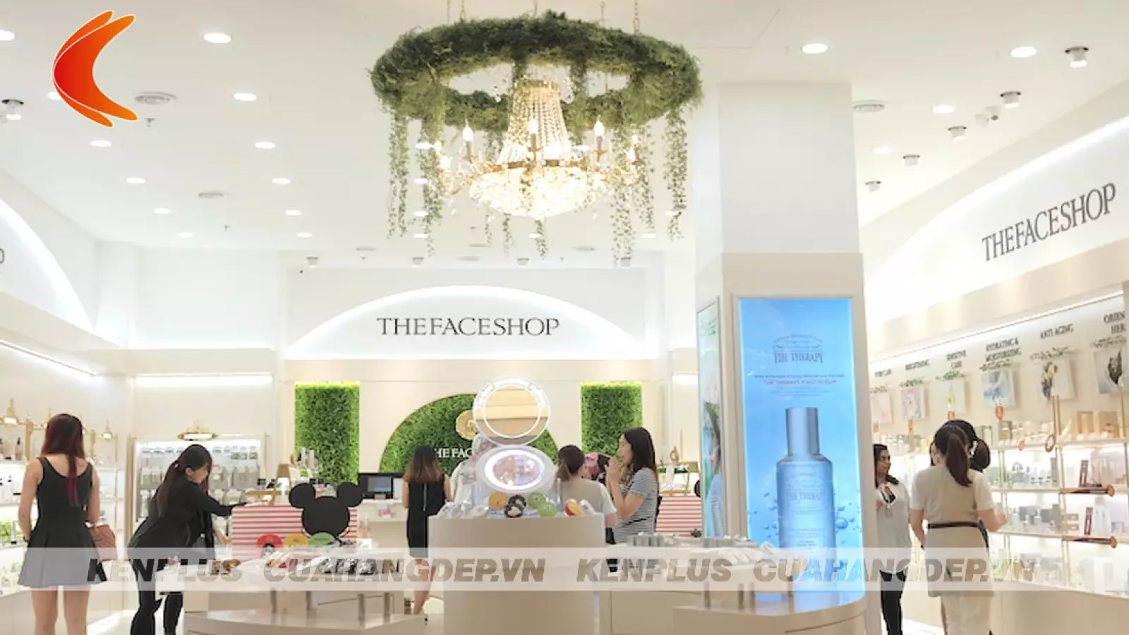 Mẫu thiết kế cửa hàng mỹ phẩm The Face Shop