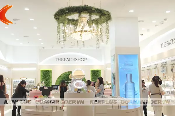 Mẫu thiết kế cửa hàng mỹ phẩm The Face Shop