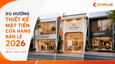 Xu hướng thiết kế mặt tiền cửa hàng bán lẻ 2026