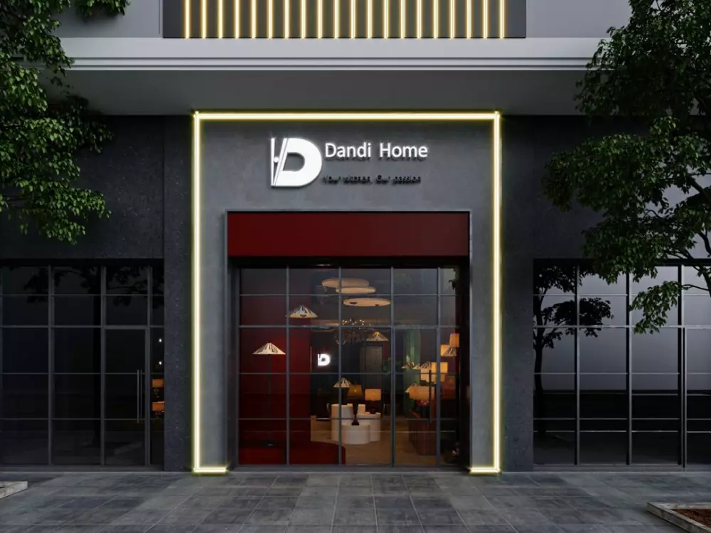 Thiết kế showroom đèn Dandi Home hiện đại đầy cuốn hút