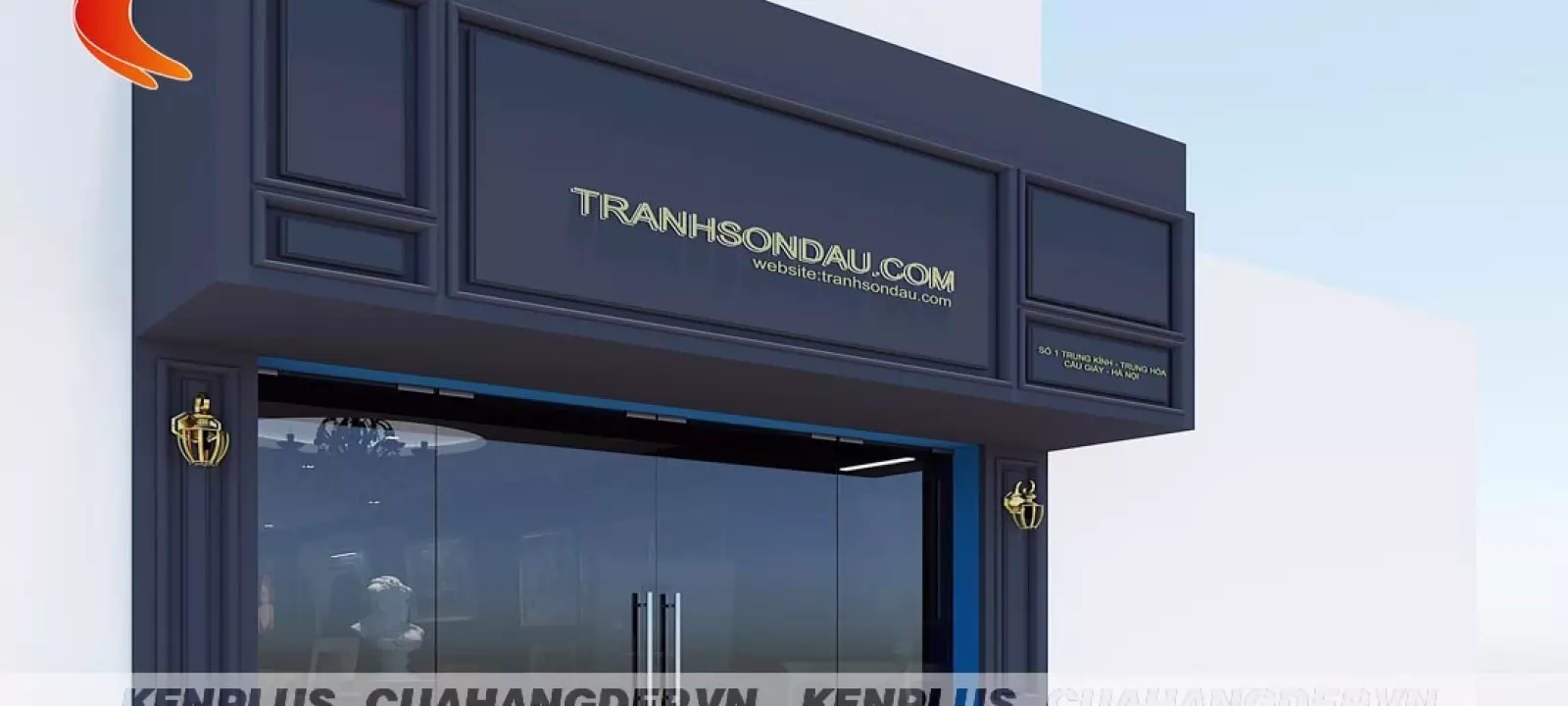 Thiết kế showroom phòng tranh TRANHSONDAU.COM tại Hà Nội