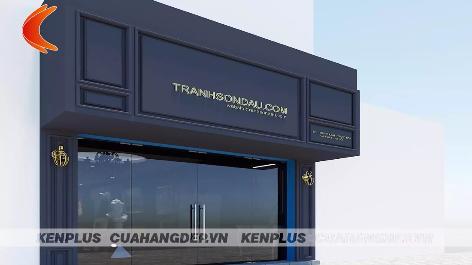 Thiết kế showroom phòng tranh TRANHSONDAU.COM tại Hà Nội