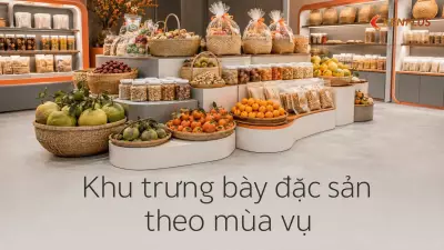 Khu trưng bày đặc sản theo mùa vụ: thiết kế linh hoạt tại Ninh Bình